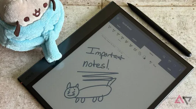 استخدام OneNote مع جهاز لوحي E Ink