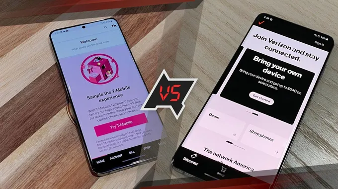 مقارنة بين شبكتي T-Mobile و Verizon